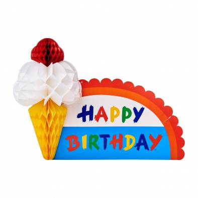 Happy Birthday Ice Cream Decoration
