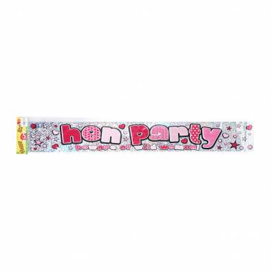 Hologram Hen Party Banner (Pink)