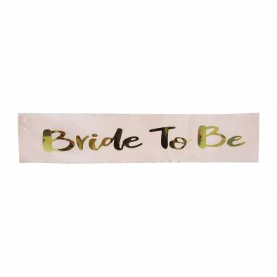 Hotstamp Bride to Be Shiny Sash (Peach)