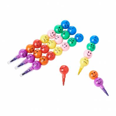 Interchangeble Smiley Face Crayon (Assorted) (4pcs)