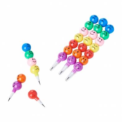 Interchangeble Smiley Face Pencil (4pcs)