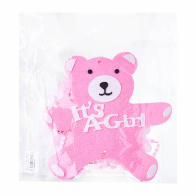 It's A Girl Bear Hanging Decoration