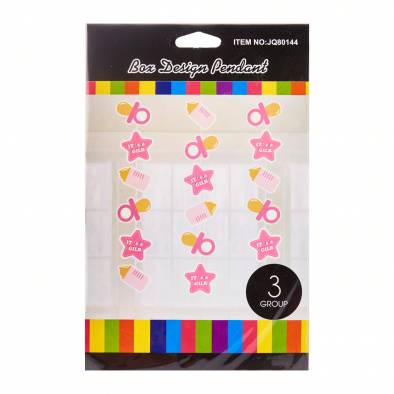 It's a Girl Hanging Decoration 80144 (3pcs)