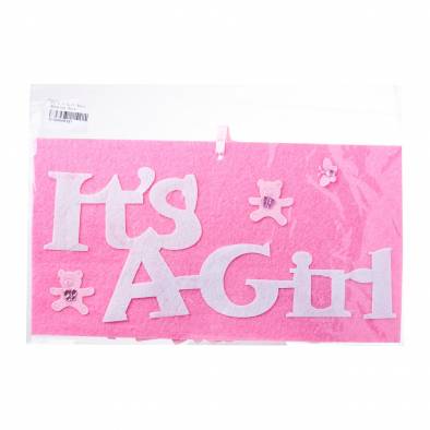 It's A Girl Rectangle Hanging Decoration