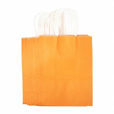 15x20x8cm Kraft Paper Bag (Orange)
