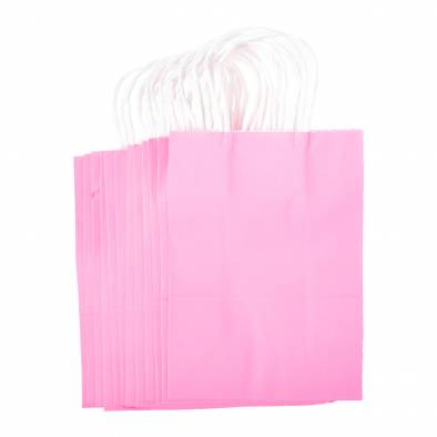 15x20x8cm Kraft Paper Bag (Pink)