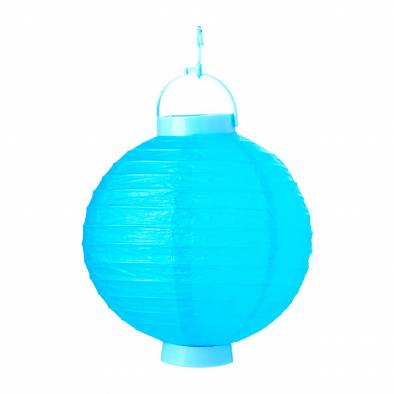 8" LED Round Paper Lantern (Blue)
