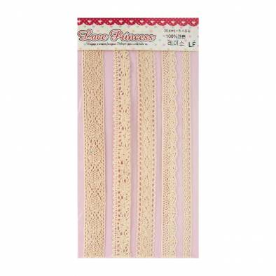 Lace Ribbon (Gold-Red) (5pcs)