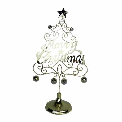 LED Gold Merry Christmas Bell Tree
