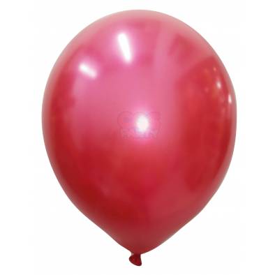 12" Round Metallic Latex Balloons (Red) (10pcs)