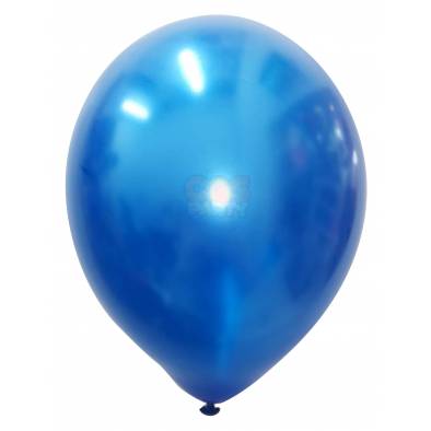 12" Round Metallic Latex Balloons (Blue) (10pcs)