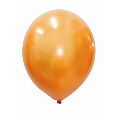 12" Round Metallic Latex Balloons (Orange) (10pcs)