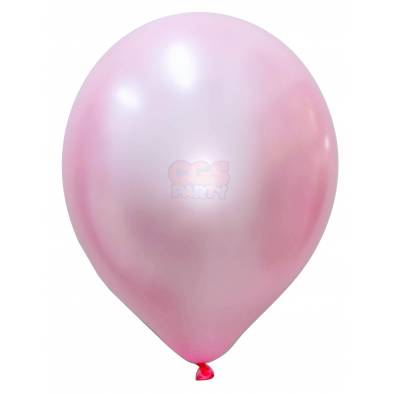 12" Round Metallic Latex Balloons (Hot Pink) (10pcs)
