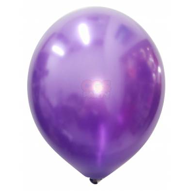 12" Round Metallic Latex Balloons (Purple) (10pcs)
