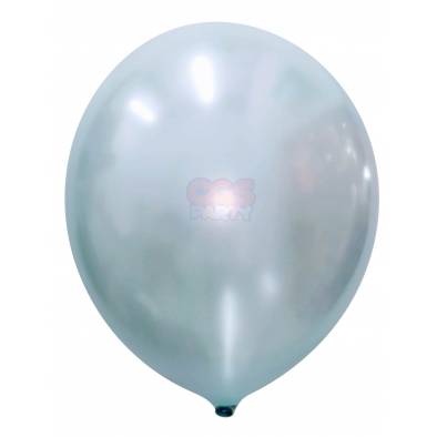 12" Round Metallic Latex Balloons (Sky Blue) (10pcs)