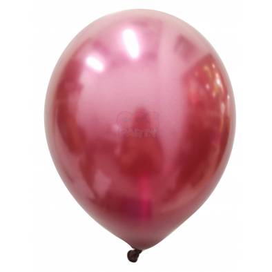 12" Round Metallic Latex Balloons (Burgundy) (10pcs)