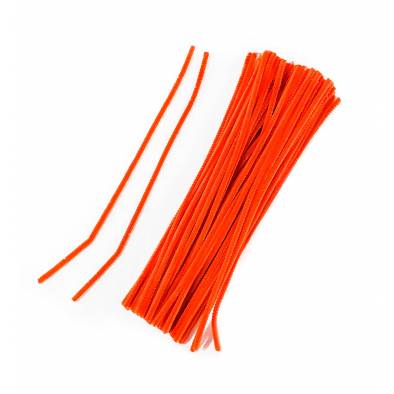 30cm Matt Pipecleaner (Orange) (100pcs)