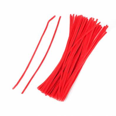 30cm Matt Pipecleaner (Red) (100pcs)