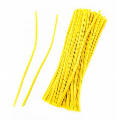 30cm Matt Pipecleaner (Yellow) (100pcs)