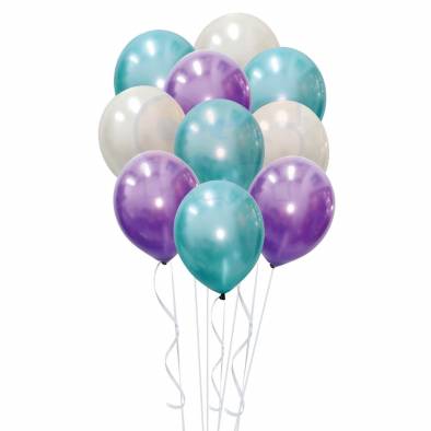 Mermaid Helium Inflated Balloon Bundle (12")