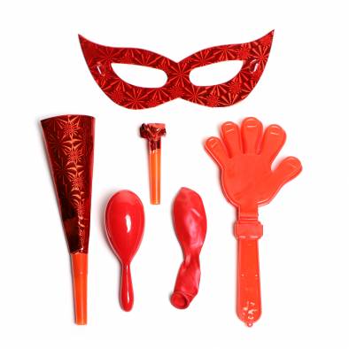 Metallic 6pcs Party Novelty Set (Red)