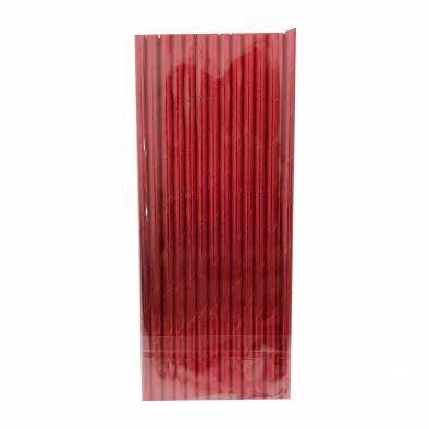 Metallic Paper Straw (Red Color) (25pcs)
