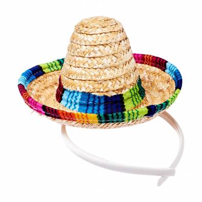 Mini Straw Sombrero Headband
