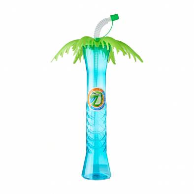 Palm Tree Water Bottle (Blue)