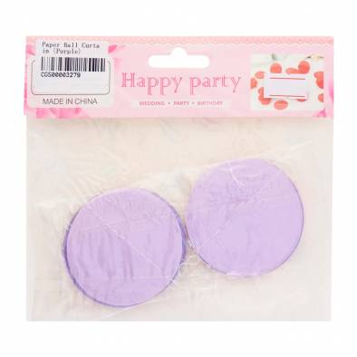 Paper Ball Curtain (Purple)
