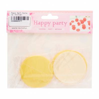 Paper Ball Curtain (Yellow)