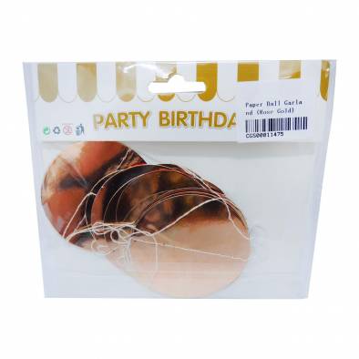 Paper Ball Garland (Rose Gold)