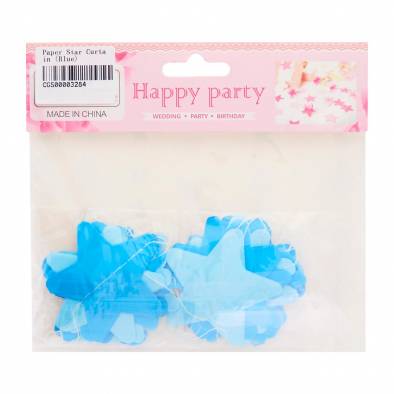 Paper Star Curtain (Blue)