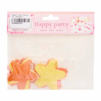 Paper Star Curtain (Orange)