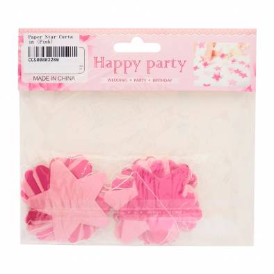 Paper Star Curtain (Pink)