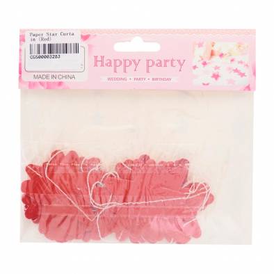 Paper Star Curtain (Red)