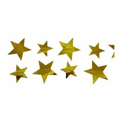 Shiny Metallic Paper Star Garland JQ8101 (Gold)
