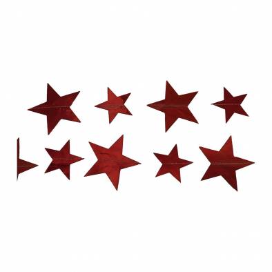 Shiny Metallic Paper Star Garland JQ8101 (Red)