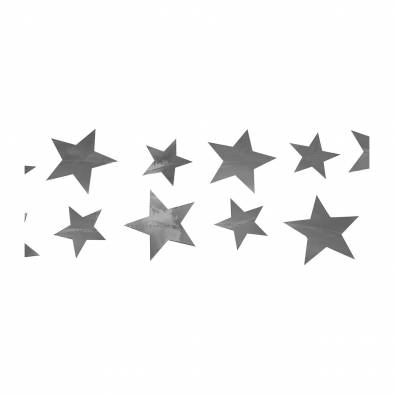 Shiny Metallic Paper Star Garland JQ8101 (Silver)