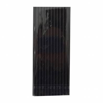Paper Straw (Black Solid) (25pcs)