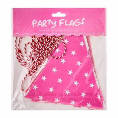 Party Flags Triangle Bunting JQ80003 (Pink)