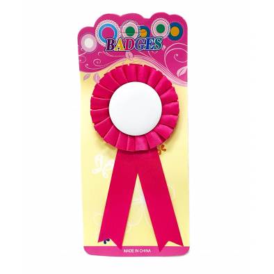 Plain Hot Pink Badge