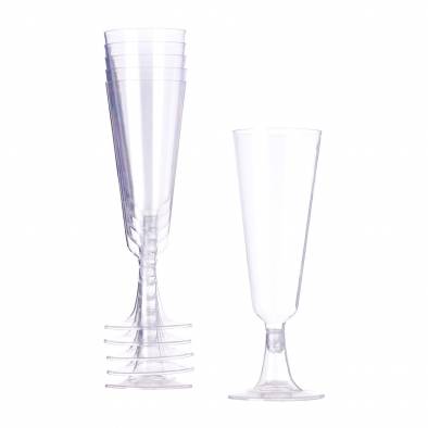 Plastic Champagne Glass (6pcs)
