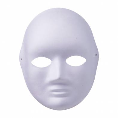 Plastic Cardboard Facemask (White)
