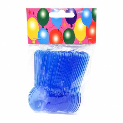Plastic Ice Cream Spoon (Blue) (24pcs)