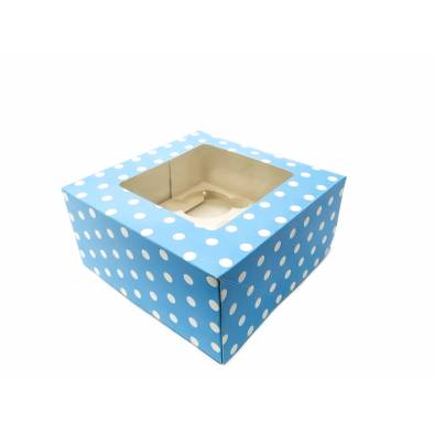 Polka Dot Cupcake Box 1803257 (Baby Blue) (3pcs)