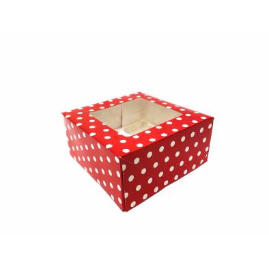Polka Dot Cupcake Box 1803259 (Red) (3pcs)