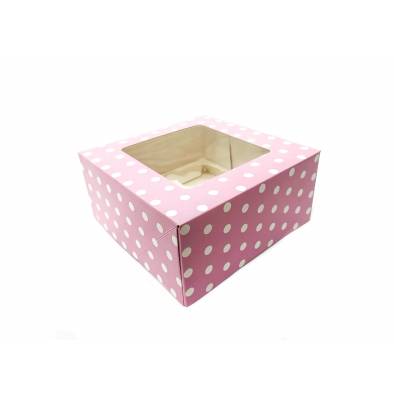Polka Dot Cupcake Box 1803261 (Pink) (3pcs)