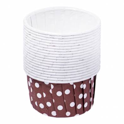 Polka Dot Cupcake Cases (Brown) (20pcs)