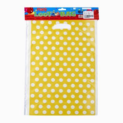 Polka Dot Loot Bag (L) (Gold) (10pcs)