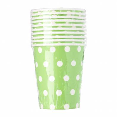 Polka Dots Paper Cups (Green)